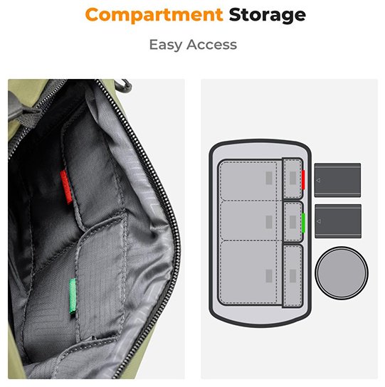 Сумка K&amp;F Сумка K&amp;F Concept Alpha Camera Sling Bag olive 10L KF13.157V2 зеленый купить,0
