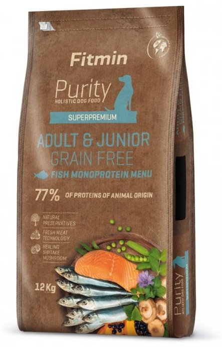 Корм Fitmin Purity Adult&amp;Junior Fish с рыбой для взрослых и юниоров 12 кг