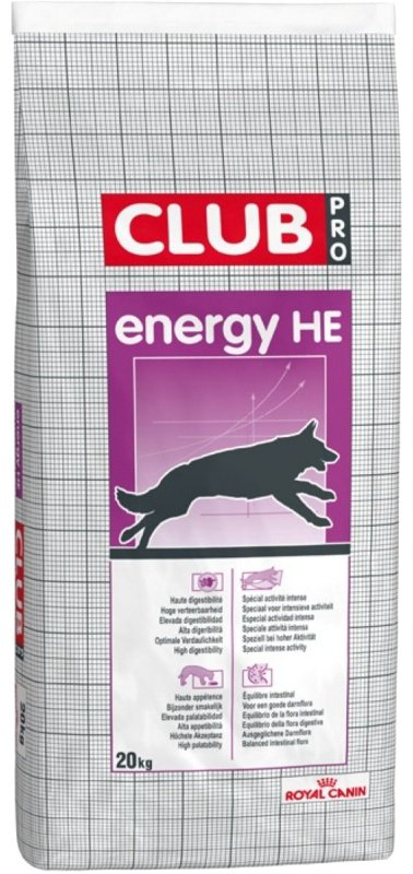 Корм Royal Canin Club Energy HE для активных взрослых всех пород 20 кг купить,NaN