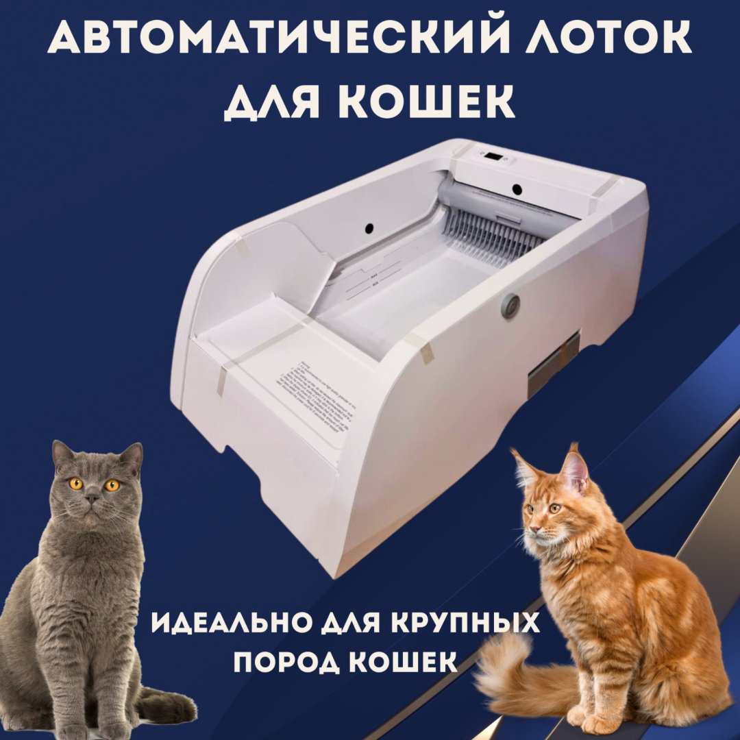 Туалет-лоток автоматический белый купить,NaN