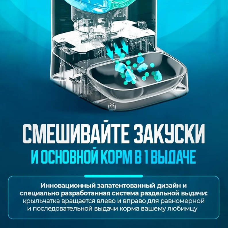 Автокормушка Xiaomi PetKit YumShare Dual-Hopper 5000 мл белый купить,NaN