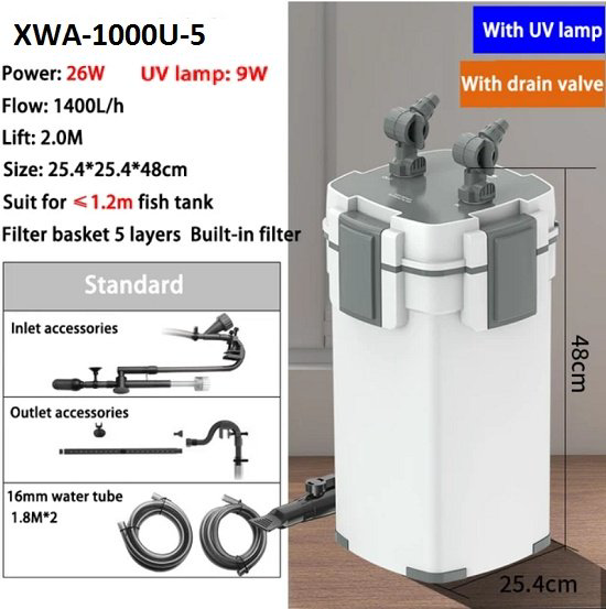 Фильтр SunSun внешний XWA-1000U-3 купить,NaN