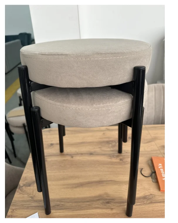 Табурет Таблетка 45x35x35 см черно-бежевый купить,8000