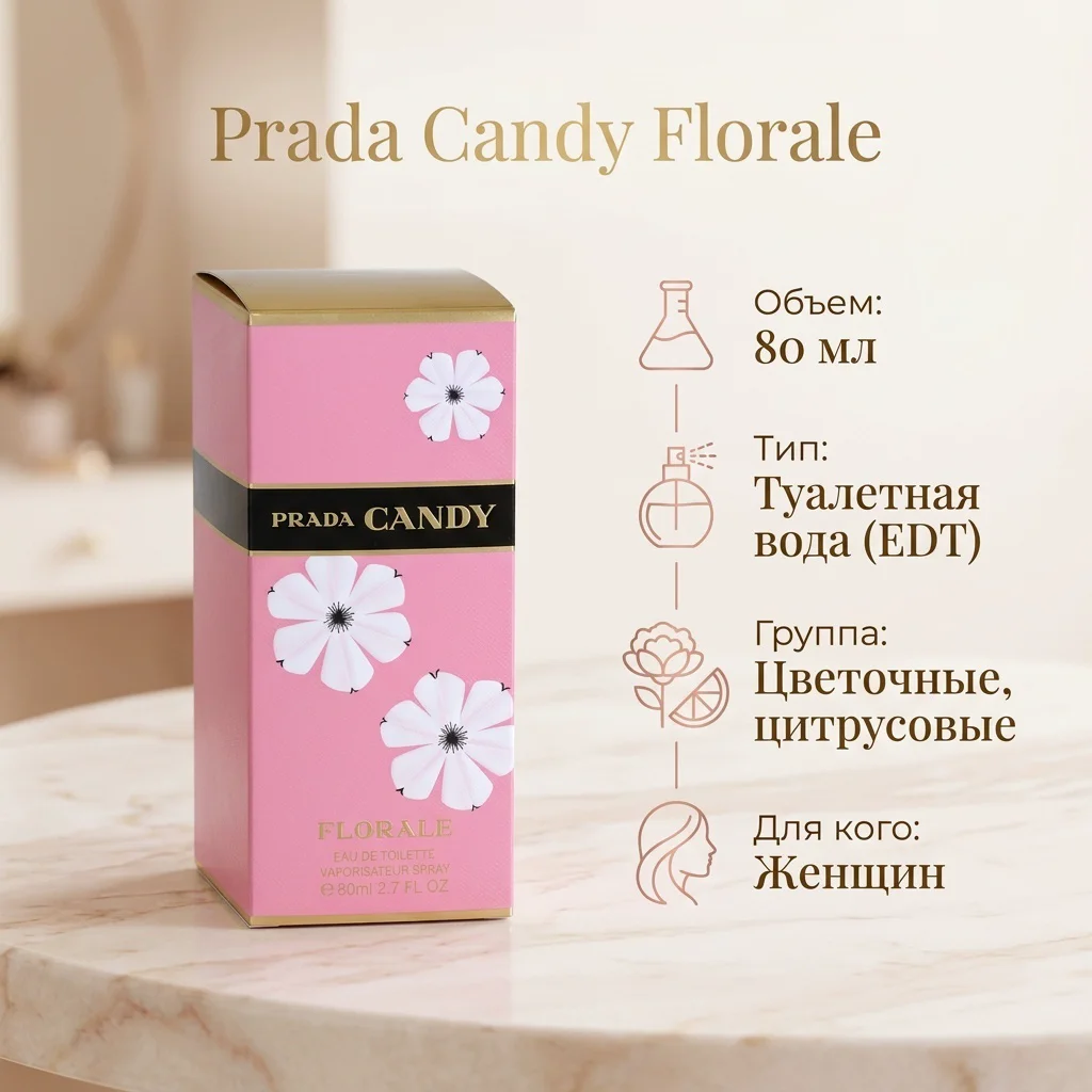 Туалетная вода Prada Candy Florale 80мл купить,63890