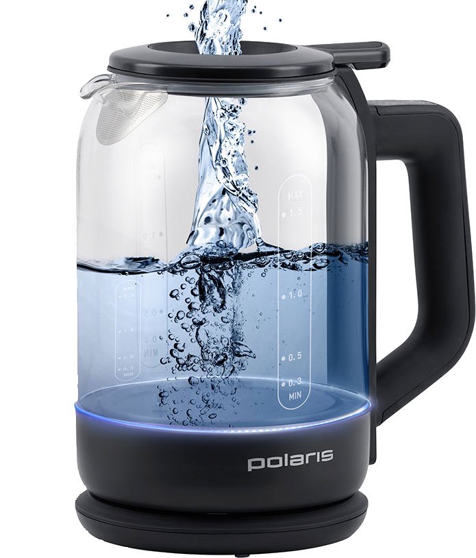 Электрочайник Polaris PWK 1712CGLD черный