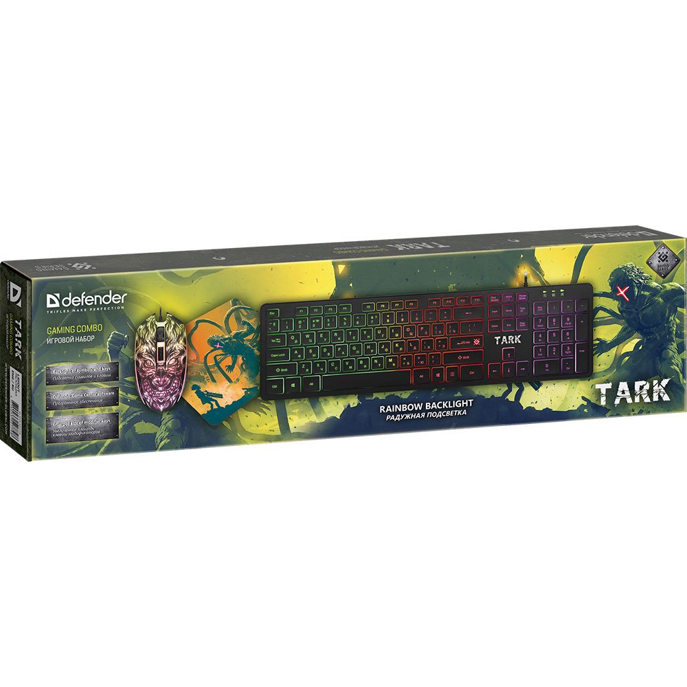 Игровой набор мышь+клавиатура+гарнитура+коврик Defender TARK C-779 52779 купить,0