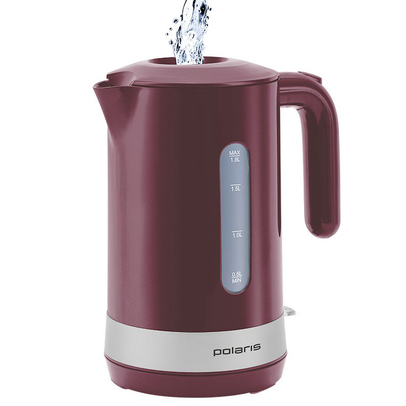 Электрочайник Polaris PWK 1803C Water Way Pro бордовый