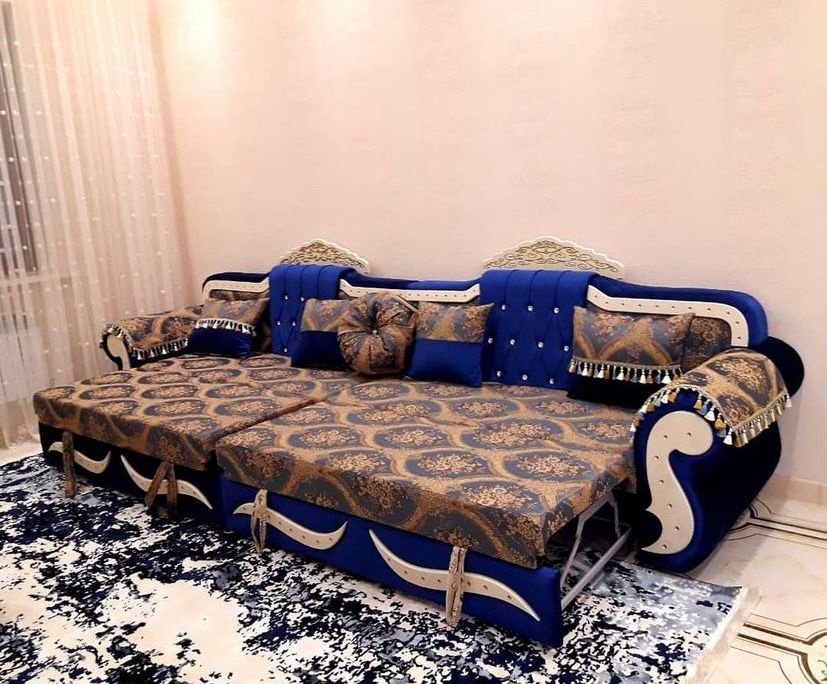 Диван Aibyn Comfort Шах 400 400x85 см сине-бежевый - ForteMarket Диван Aibyn Comfort Шах 400 400x85 см сине-бежевый купить,470800
