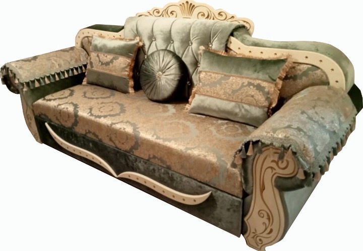 Диван Aibyn Comfort Мини Шах 250x70 см бежево-зеленый