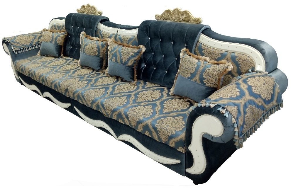 Диван Aibyn Comfort Шах 7777 400x85 см синий купить,470800