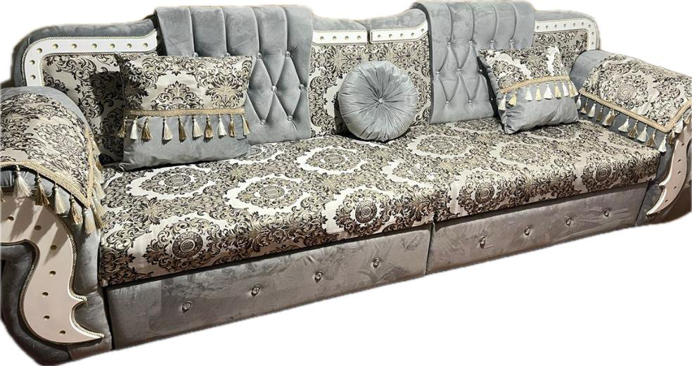 Диван Aibyn Comfort Шах 300x84 см серо-коричневый купить,426930