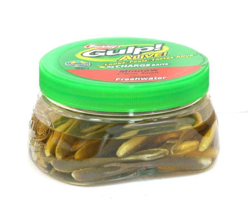 Съедобная приманка Berkley Gulp Alive Minnow 80мм темно-желтая купить,NaN