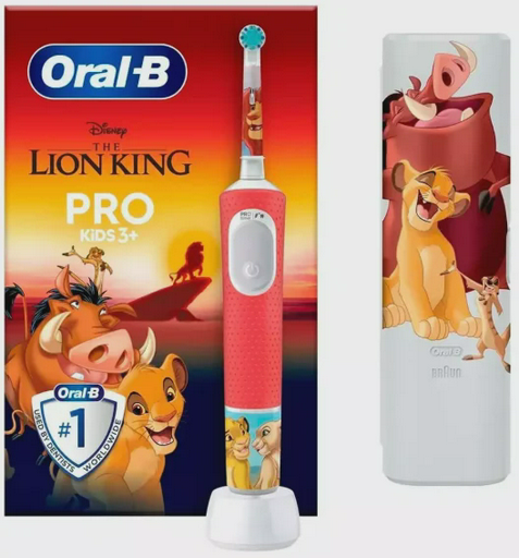Электрическая зубная щетка Braun D103.413.2KX Lion King красная