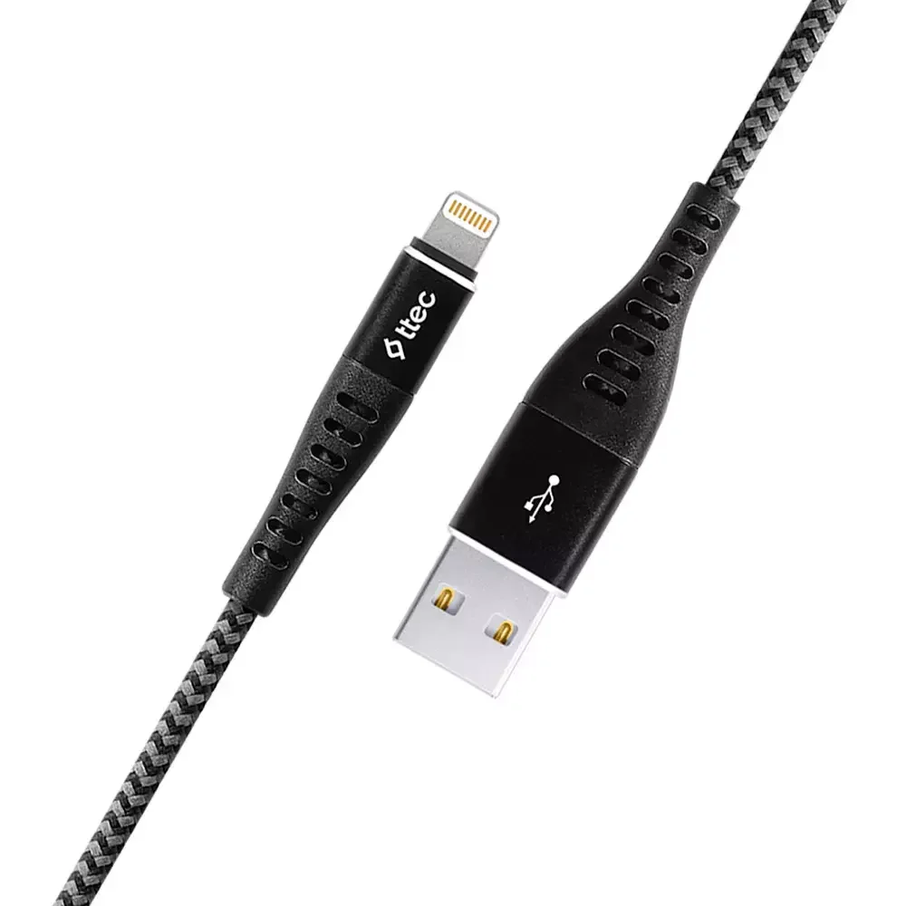 Кабель TTEC Extreme Cable Charge/Data Cable Lightining 1.5 m Black Grey купить,NaN