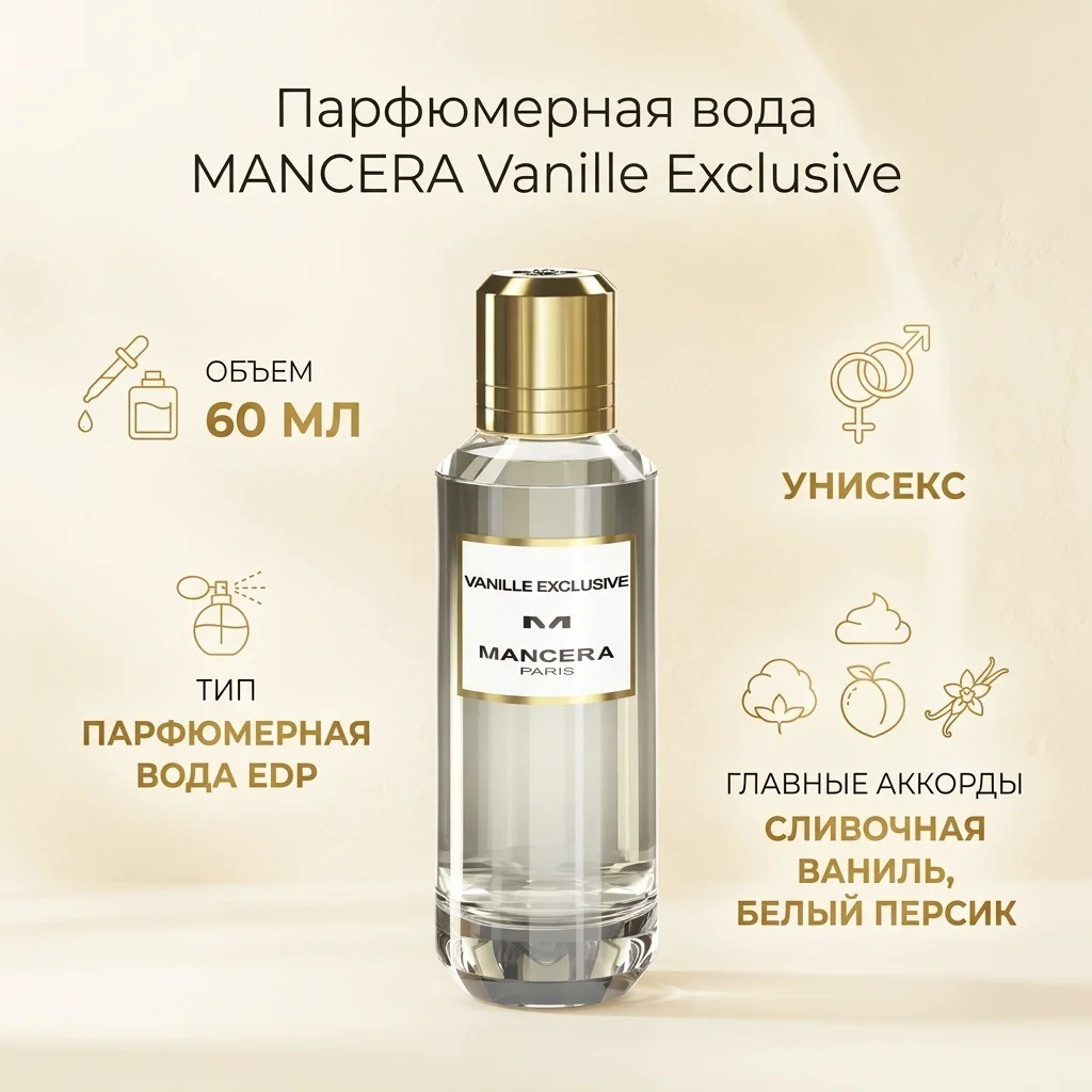 Парфюмерная вода Mancera Vanille Exclusive 60мл купить,121990