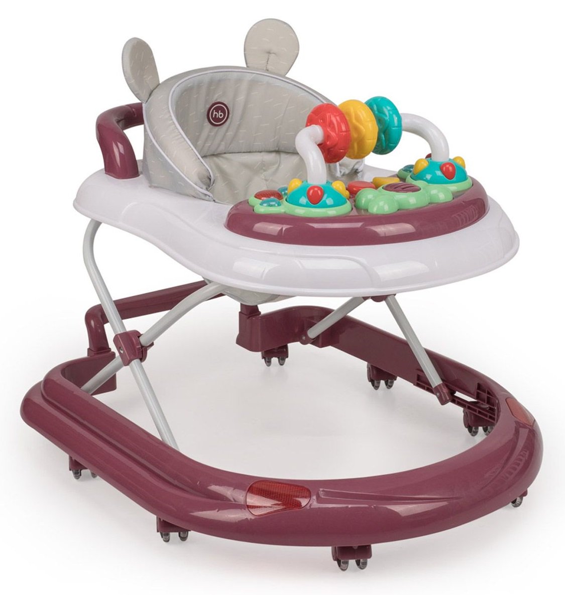 Ходунки Happy Baby Smiley V2 бордовые купить,NaN