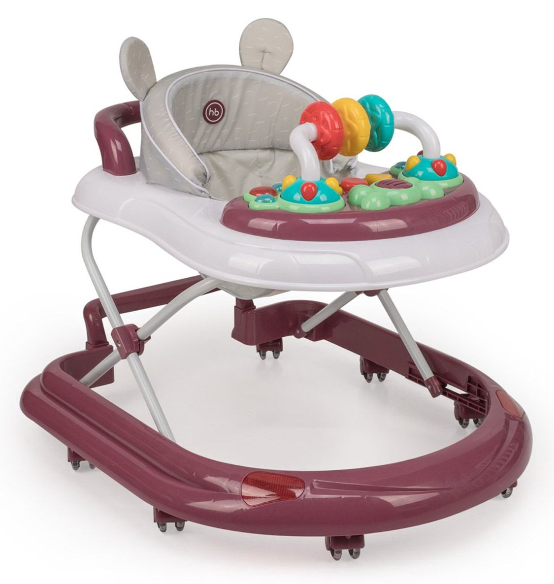 Ходунки Happy Baby Smiley V2 бордовые купить,NaN
