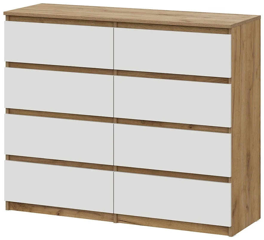 Комод GreenMebel Люмо120.4x40x99см дуб золотой/белый купить,NaN