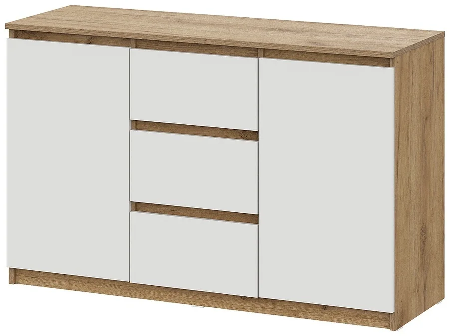 Комод GreenMebel Люмо 120.4x40x77см белый/светло-коричневый