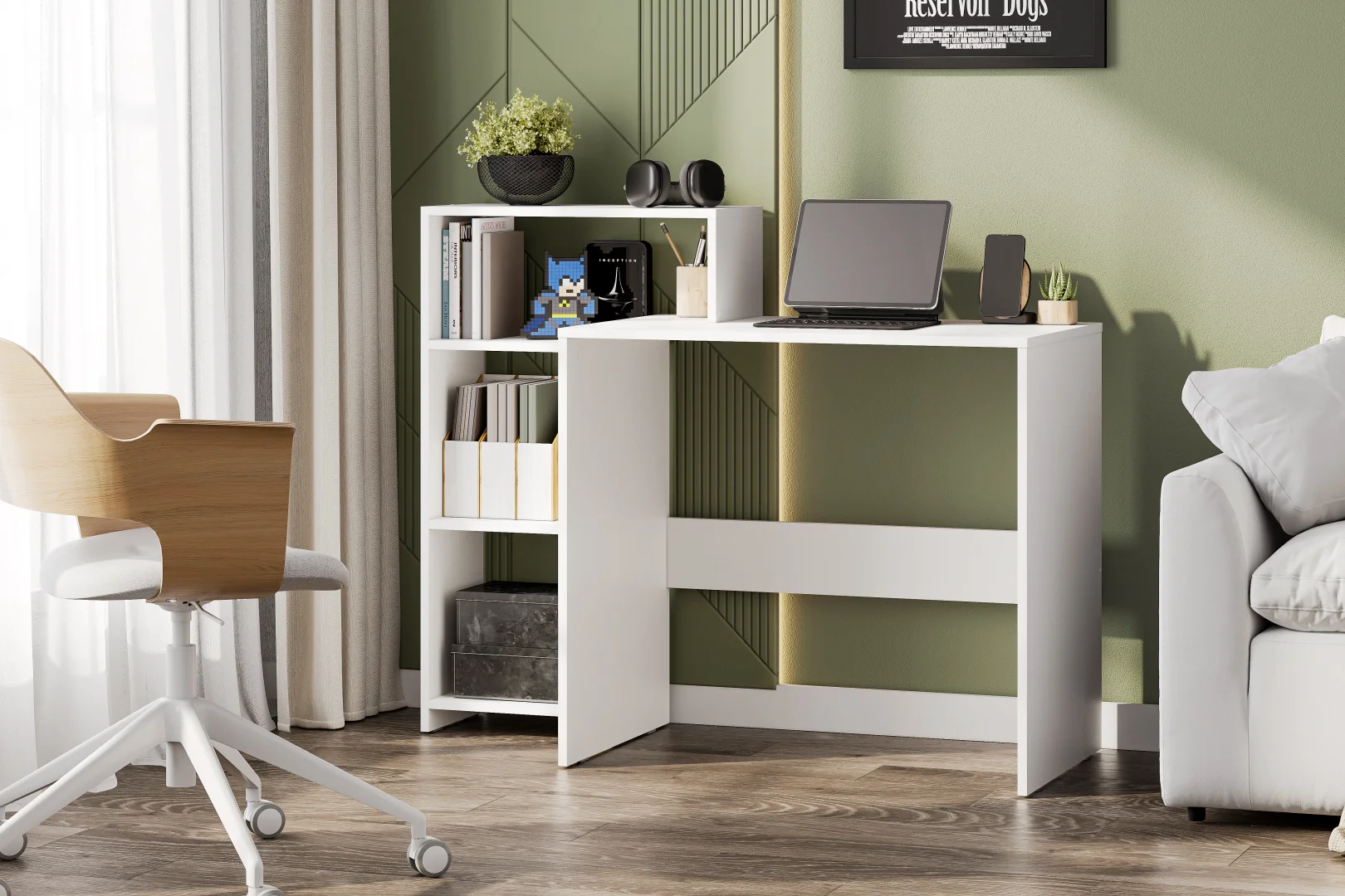Стол компьютерный GreenMebel СТК 28 120х50.2x95см белый купить,NaN