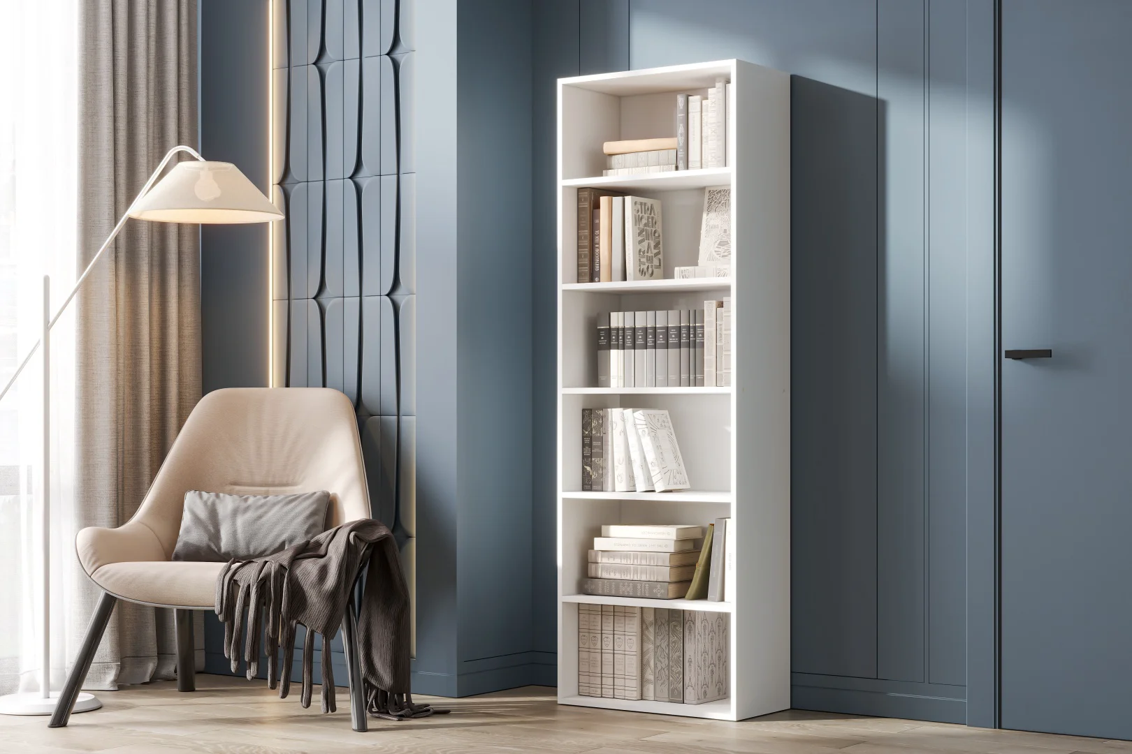 Стеллаж напольный GreenMebel СТЖ 20 60x30x181см белый																											 купить,22990