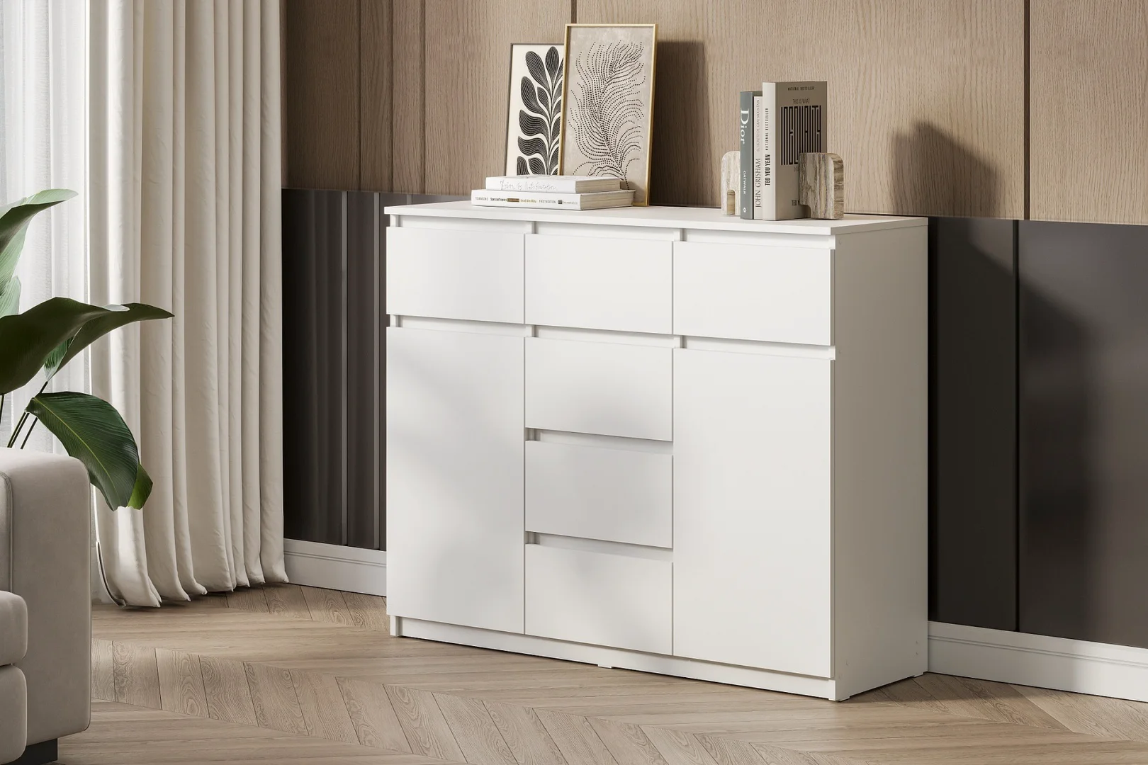 Комод GreenMebel Люмо 120.4x40x99см белый купить,55990
