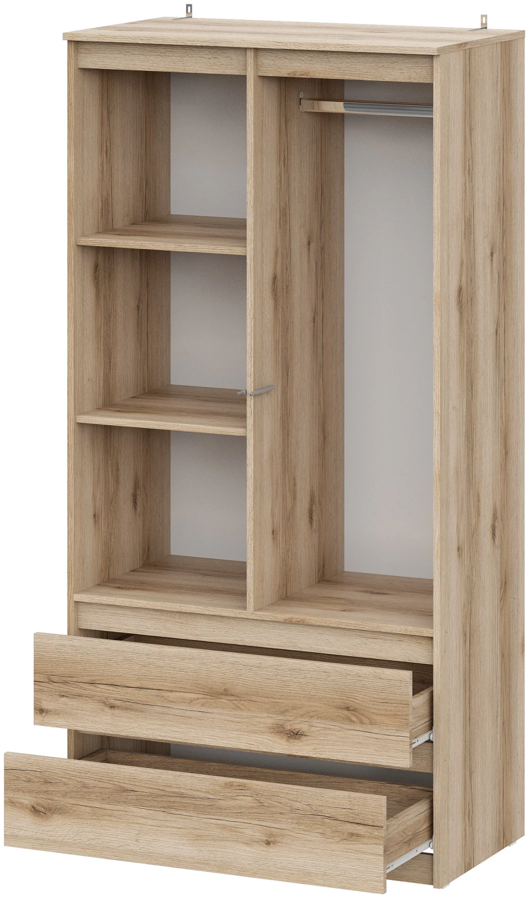Шкаф GreenMebel Люмо 90.2x179.6х50см коричневый купить,NaN