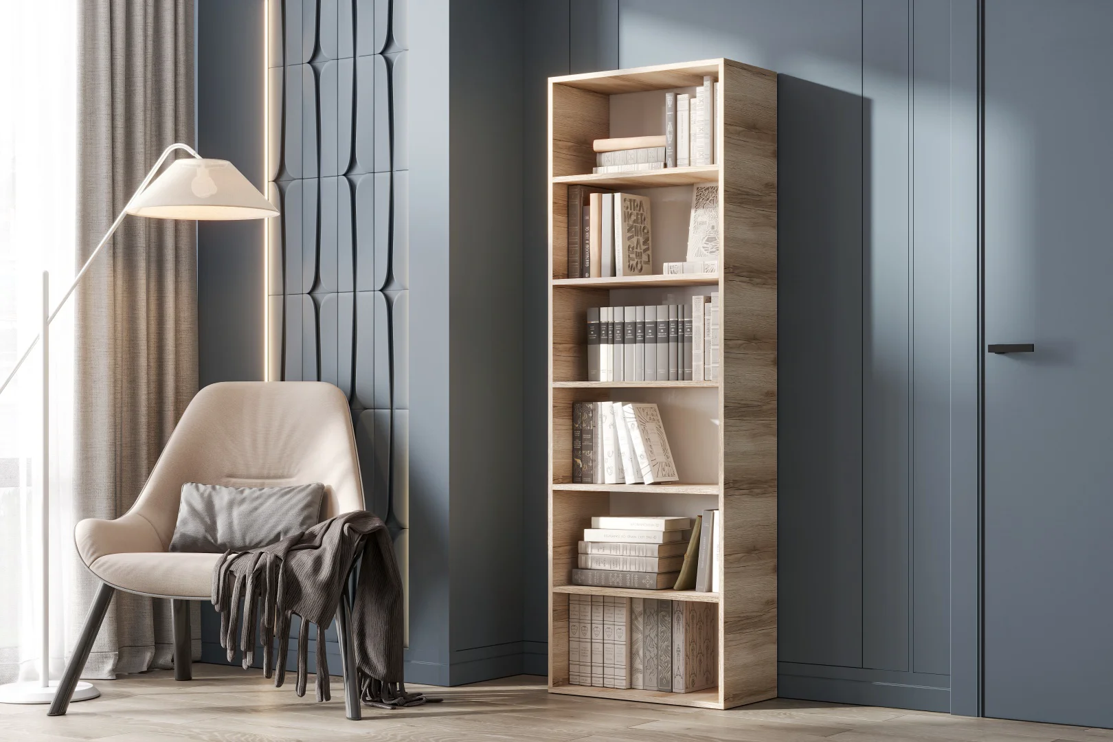 Стеллаж напольный GreenMebel СТЖ 20 60x30x181см светло-коричневый																				 купить,24990