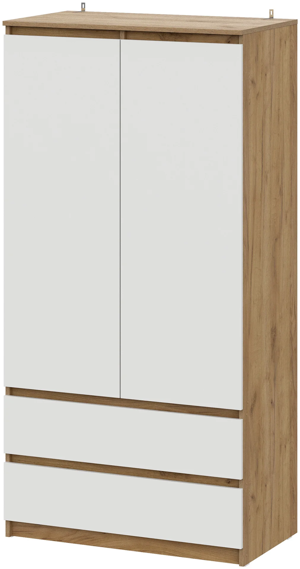 Шкаф GreenMebel Люмо 90.2x179.6х50см коричневый, белый