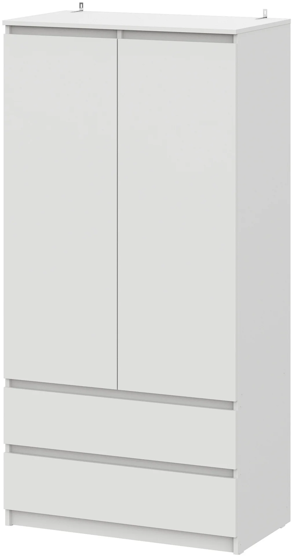Шкаф GreenMebel Люмо 90.2x179.6х50см белый
