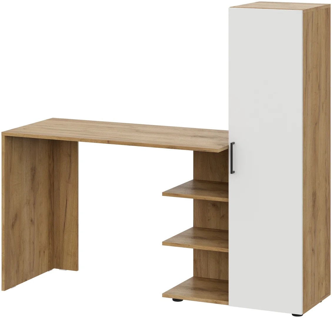 Стол компьютерный GreenMebel СТК-26 145х49x135.1см белый, коричневый