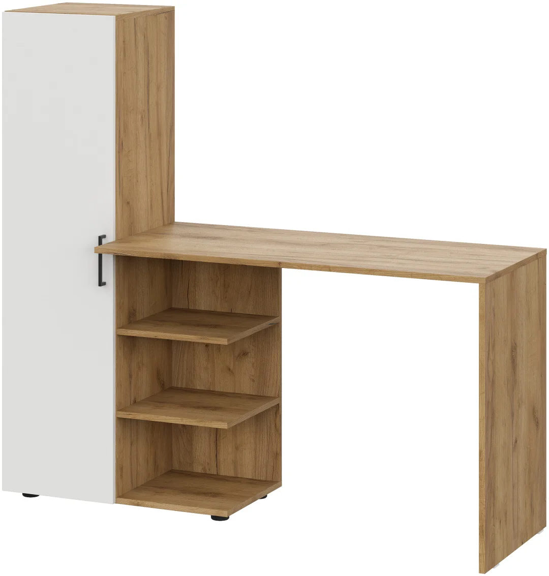Стол компьютерный GreenMebel СТК-26 145х49x135.1см белый, коричневый