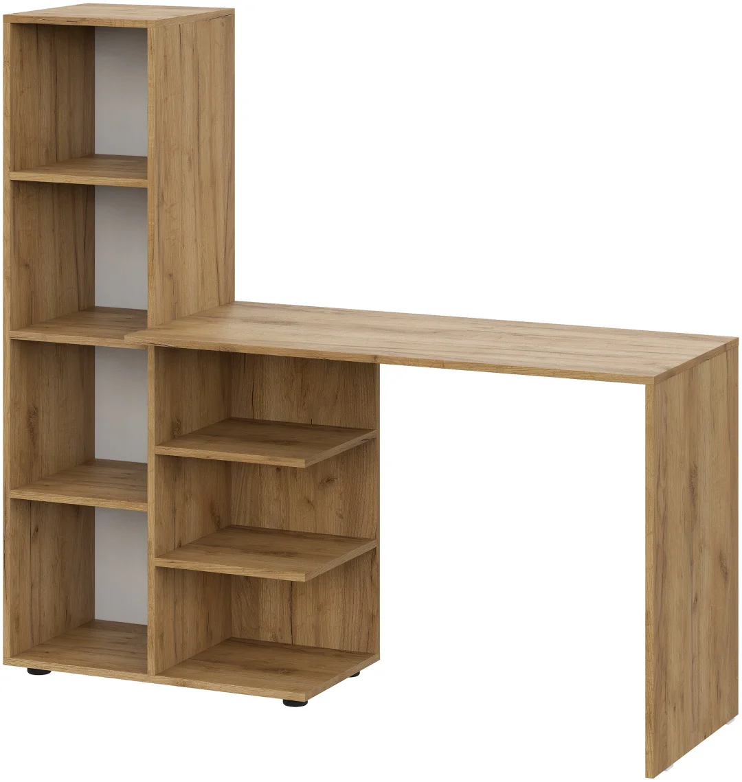 Стол компьютерный GreenMebel СТК-26 145х49x135.1см белый, коричневый