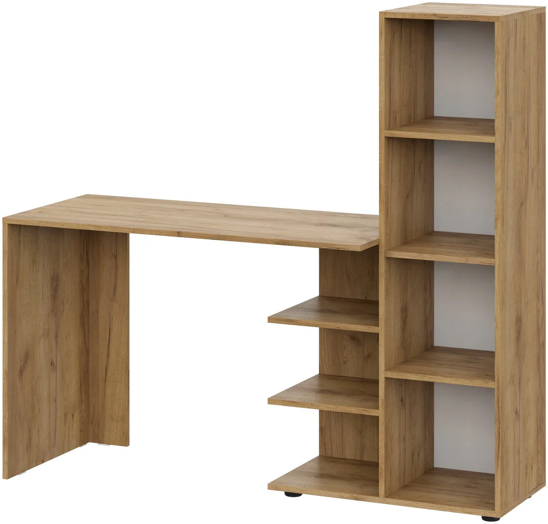 Стол компьютерный GreenMebel СТК-26 145х49x135.1см белый, коричневый