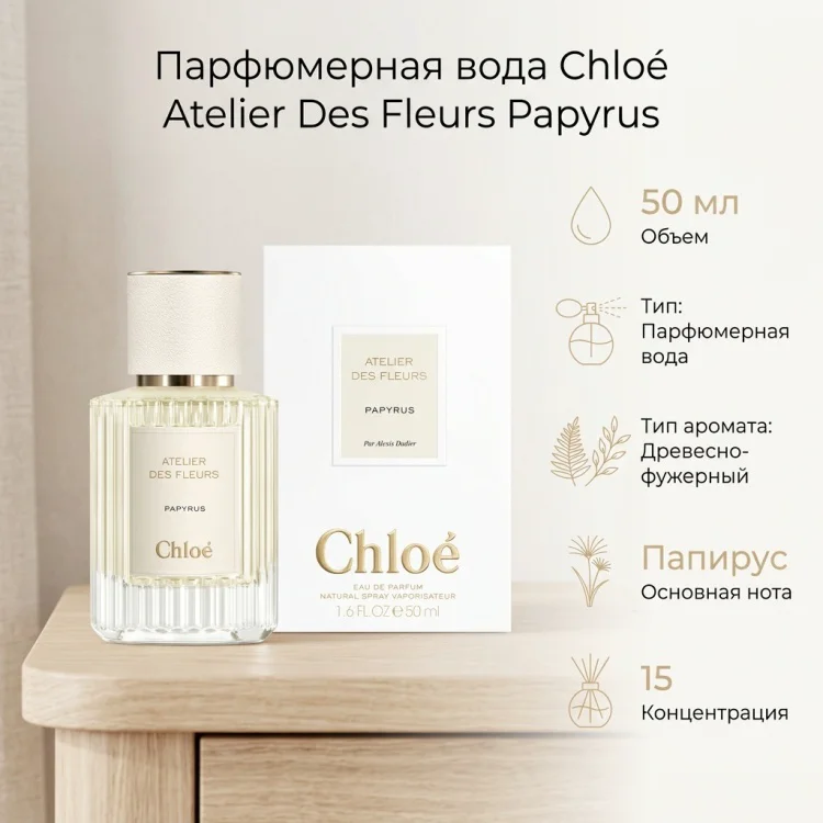 Парфюмерная вода Chloe Atelier Des Fleurs Papyrus EDP для женщин 50мл купить,NaN