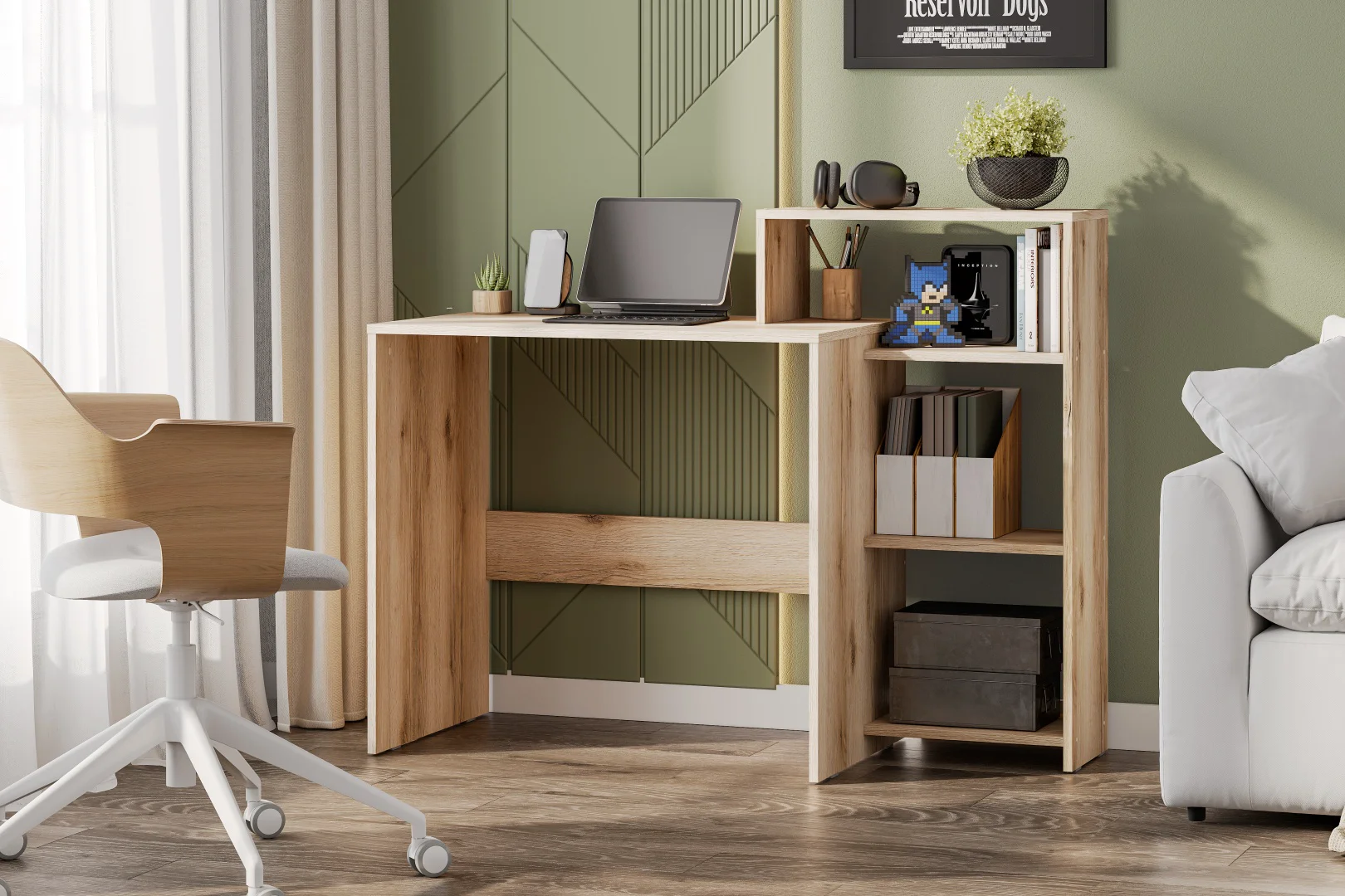 Стол компьютерный GreenMebel СТК 28 120х50.2x95см светло-коричневый купить,NaN