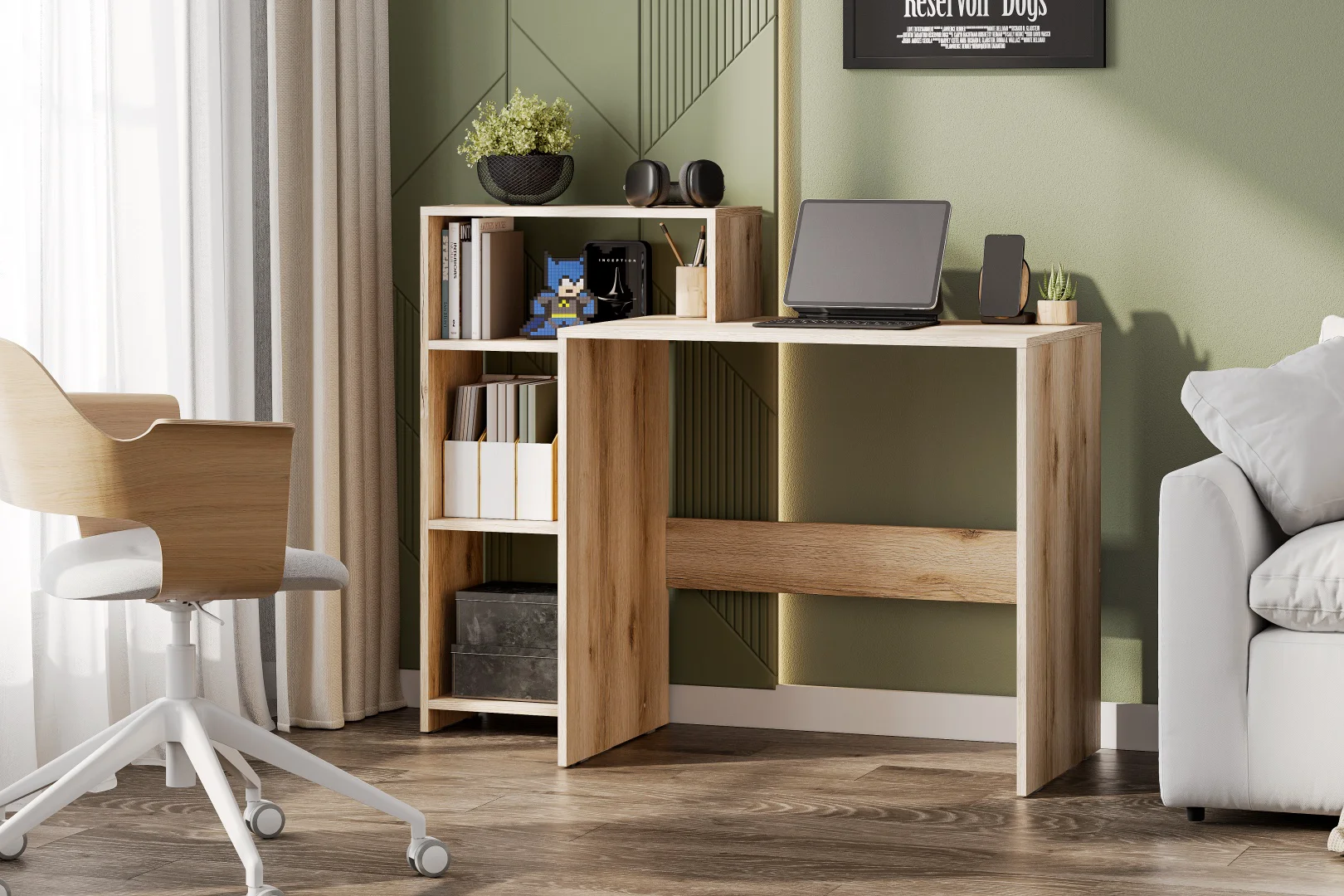 Стол компьютерный GreenMebel СТК 28 120х50.2x95см светло-коричневый купить,NaN