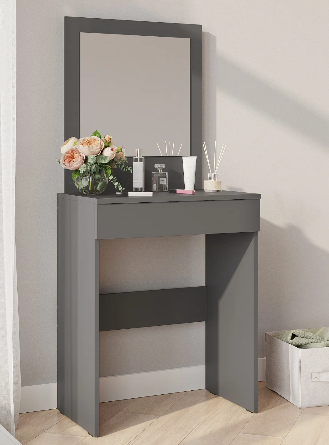 Туалетный столик GreenMebel СТЛ 1 60.1x37.8х135.4см графит купить,NaN