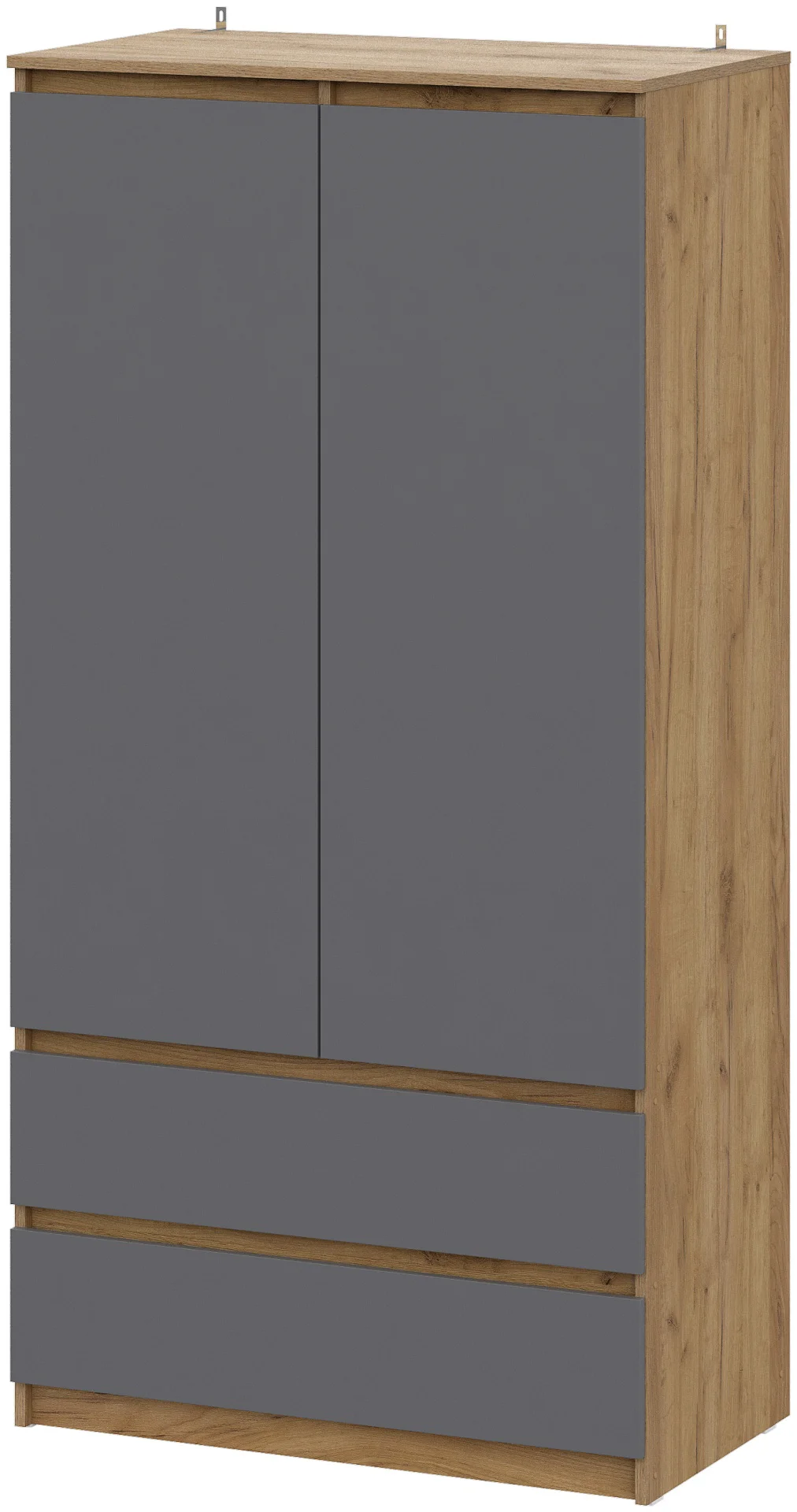 Шкаф GreenMebel Люмо 90.2x179.6х50см коричневый/серый купить,NaN