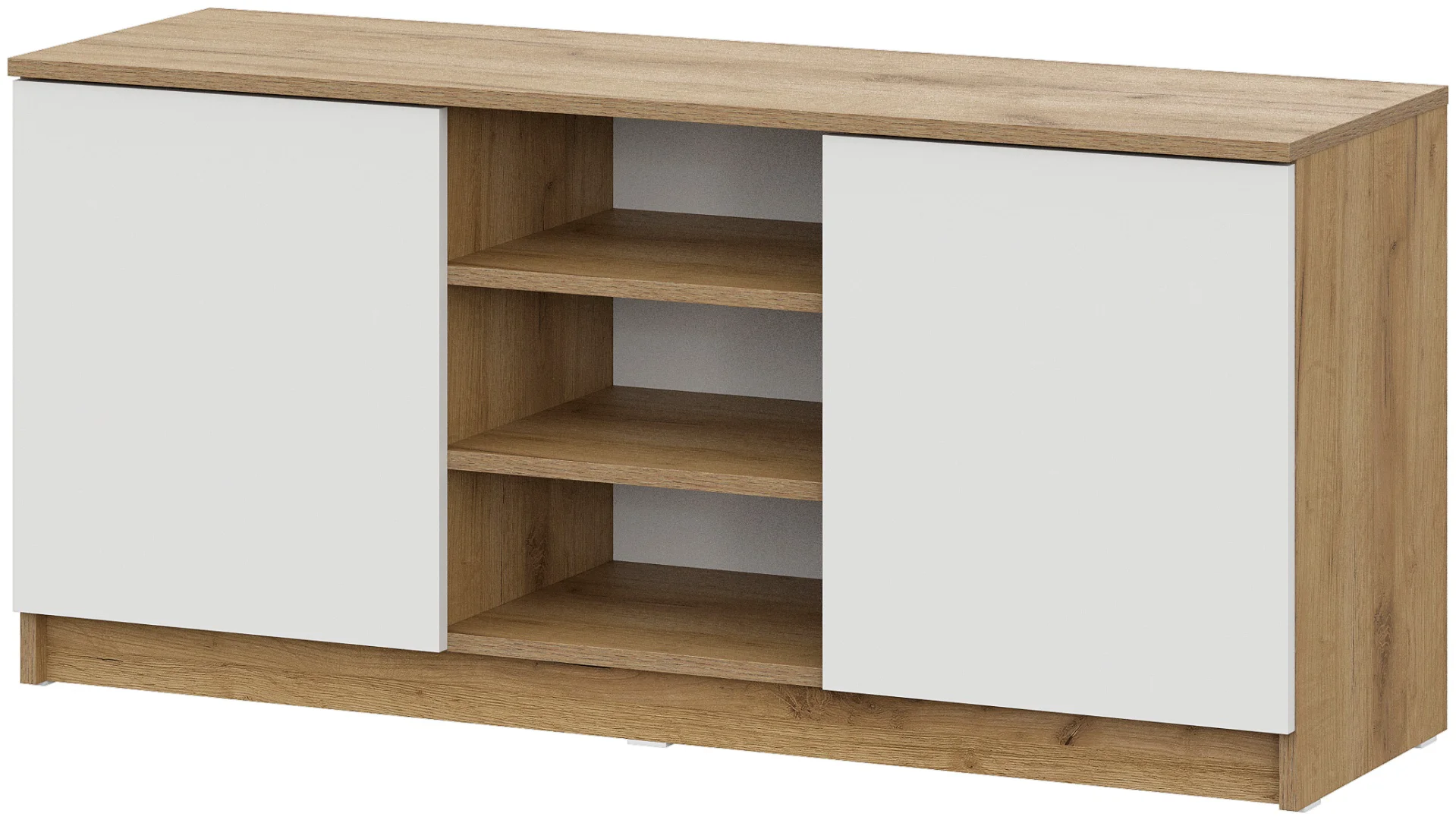 ТВ-тумба напольная GreenMebel Люмо 120.2x55x37см белый, коричневый купить,23990