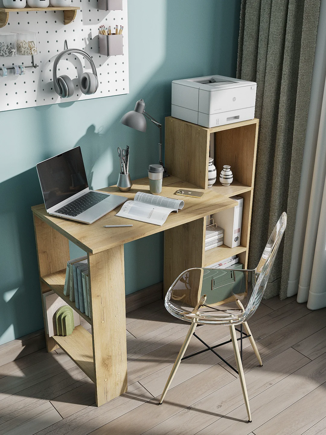 Стол компьютерный GreenMebel СТК 8 104.2х49.3x102.6см коричневый