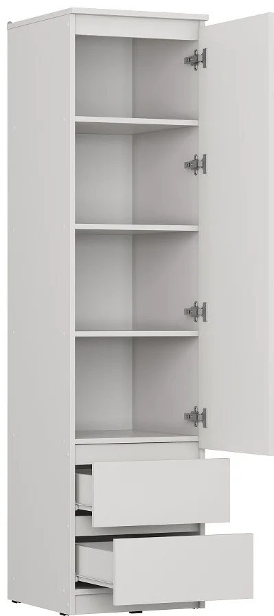Шкаф-пенал GreenMebel Люмо 45x180х50см белый