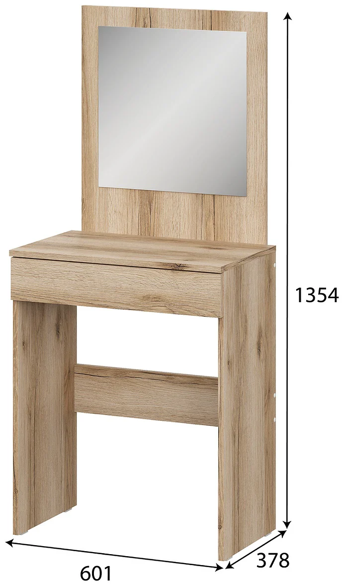 Туалетный столик GreenMebel СТЛ 1 60.1x37.8х135.4см коричневый