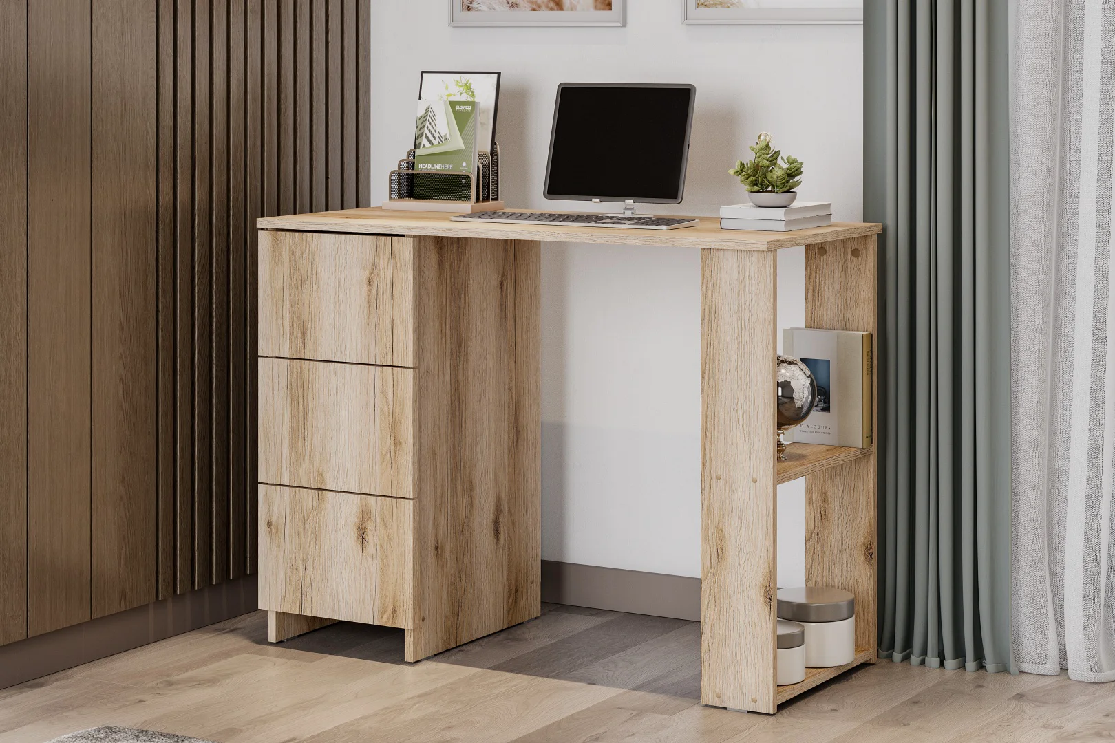 Стол компьютерный GreenMebel СТК 29 100х45x75см светло-коричневый купить,NaN