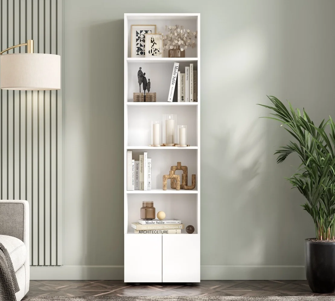 Стеллаж напольный GreenMebel СТЖ 6 50x26.2x179.3см белый																											