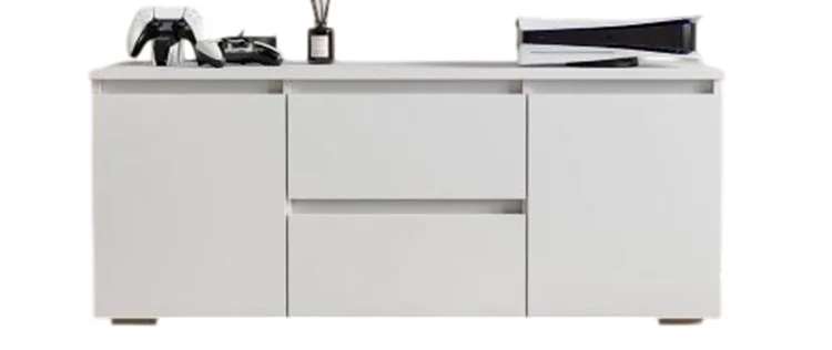 Тумба для телевидеоаппаратуры GreenMebel Люмо 120x49.6x40см белый купить,NaN
