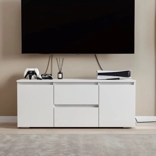 Тумба для телевидеоаппаратуры GreenMebel Люмо 120x49.6x40см белый купить,NaN