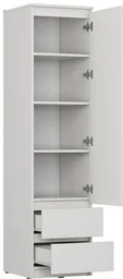 Шкаф-пенал GreenMebel Люмо 45x180х50см белый