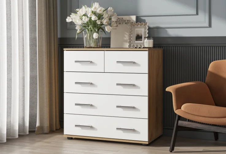 Комод GreenMebel КМ 33 80.1x46x82.4см бело-коричневый купить,39990