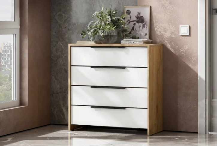 Комод GreenMebel КМ-17 75x33x75см бело-коричневый купить,27990